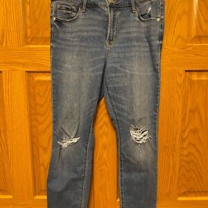 Old Navy Women's Distressed Skinny Jeans - Blue